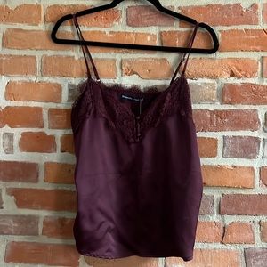 NWT Abercrombie & Fitch Burgundy Lace Cami